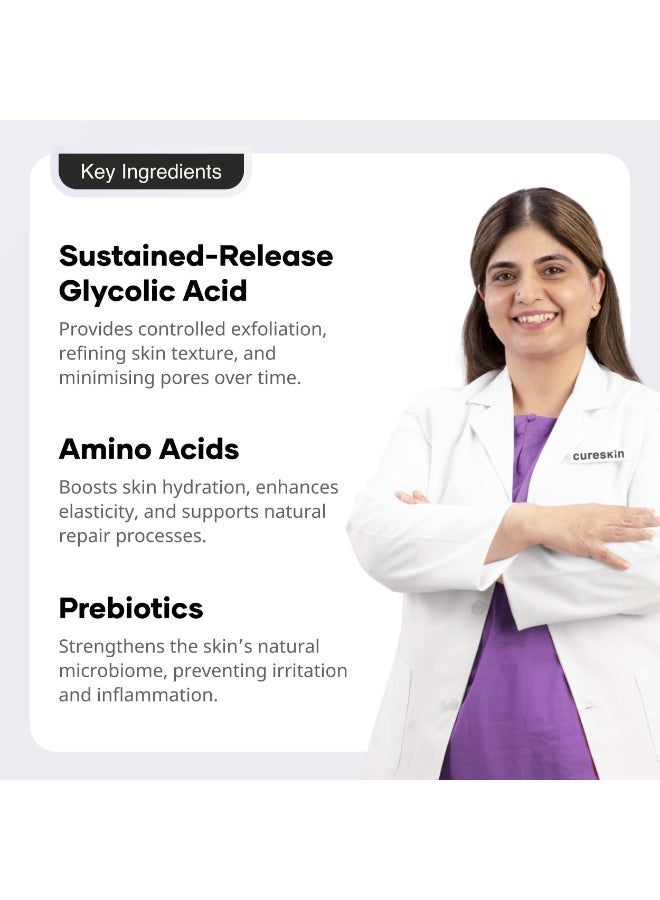 Cureskin Glyco Clear Cream | Repair Cream with Sustained Release | Glycolic Acid, Amino Acids and Prebiotics - Image 4